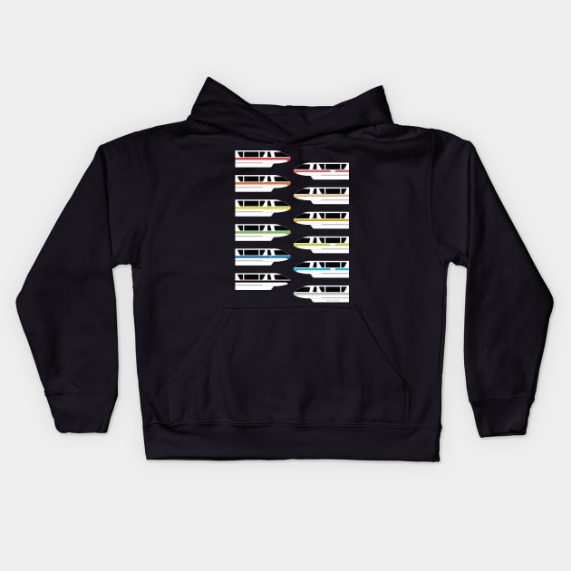 Monorail WDW Kids Hoodie by keystonemagic